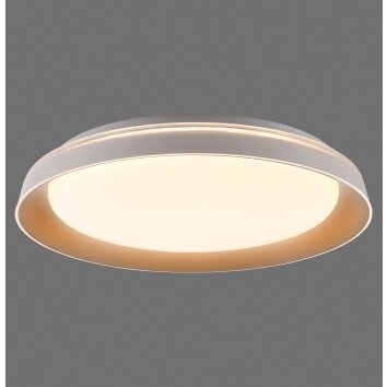 Leuchten Direkt ronde LED plafondlamp SATI, in messing, 3000 Kelvin warmwit, memoryfunctie