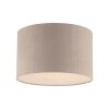 Leuchten Direkt Scandinavische plafondlamp DURO met beige geribbelde stoffen kap