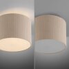 Leuchten Direkt Scandinavische plafondlamp DURO met beige geribbelde stoffen kap