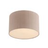 Leuchten Direkt Scandinavische plafondlamp DURO met beige geribbelde stoffen kap