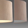 Leuchten Direkt hanglamp DURO met cilindervormige geribbelde beige stoffen kap