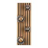 Just Light plafondlamp GERDA met houten lamellen en 4 rookkleurige kappen
