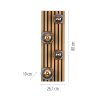 Just Light plafondlamp GERDA met houten lamellen en 4 rookkleurige kappen