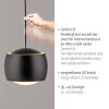 Leuchten Direkt LED hanglamp BALLINI, bolkap, verstelbaar, zwart, 3000 Kelvin warmwit