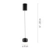 Leuchten Direkt LED hanglamp BALLINI, bolkap, verstelbaar, zwart, 3000 Kelvin warmwit