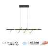 Leuchten Direkt LED-hanglamp Emanda, in messing, verstelbaar, 3000 Kelvin warmwit