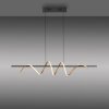 Leuchten Direkt LED-hanglamp Emanda, in messing, verstelbaar, 3000 Kelvin warmwit