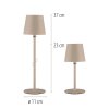Leuchten Direkt LED tafellamp BOTERIA, kantelbare kap, memoryfunctie, 3000 Kelvin warmwit