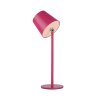 Leuchten Direkt LED tafellamp BOTERIA in roze met verstelbare kap, 3000 Kelvin warmwit
