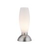 Paul Neuhaus tafellamp JOY met langwerpige witte glazen kap, 3000 Kelvin warmwit