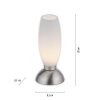 Paul Neuhaus tafellamp JOY met langwerpige witte glazen kap, 3000 Kelvin warmwit