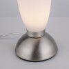 Paul Neuhaus tafellamp JOY met langwerpige witte glazen kap, 3000 Kelvin warmwit