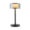 Paul Neuhaus LED tafellamp RIKA, rookglaskap, geheugenfunctie, warmwit 3000 Kelvin