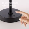 Paul Neuhaus LED tafellamp RIKA, rookglaskap, geheugenfunctie, warmwit 3000 Kelvin