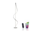 Paul Neuhaus zilveren LED vloerlamp Q-SWING, instelbare lichtkleur 2700-5000 Kelvin