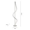 Paul Neuhaus zilveren LED vloerlamp Q-SWING, instelbare lichtkleur 2700-5000 Kelvin
