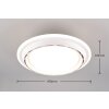 Reality witte ronde plafondventilator Saarela, instelbare lichtkleur 3000/4000/6500 Kelvin