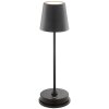 Brilliant moderne LED tafellamp Elora, conische zwarte kap, dimbaar, 2700 Kelvin warmwit