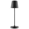 Brilliant moderne LED tafellamp Elora, conische zwarte kap, dimbaar, 2700 Kelvin warmwit