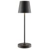 Brilliant moderne LED tafellamp Elora, conische zwarte kap, dimbaar, 2700 Kelvin warmwit