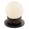 Brilliant LED bolvormige tafellamp Dori, witte glazen kap, 2700 Kelvin warmwit