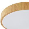 Brilliant ronde plafondlamp Teranon LED, licht houtkleurig, 3000 Kelvin warmwit