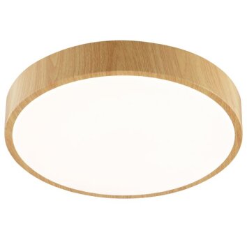 Brilliant ronde plafondlamp Teranon LED, licht houtkleurig, 3000 Kelvin warmwit