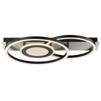 Brilliant LED plafondlamp Maureen met ringen, geheugenfunctie, 3000 Kelvin warmwit