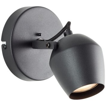 Brilliant conische wandspot Vertino, 3000 Kelvin warmwit, draaibaar, kantelbaar