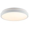 Brilliant LED plafondlamp Livas, platte ronde vorm in het wit, 3000 Kelvin warmwit