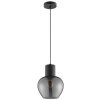 Brilliant Moderne druppelvormige hanglamp Ligari met rookkleurige glazen kap