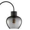 Brilliant Leuchten gebogen staande lamp Ligari met druppelvormige kap van rookglas