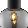 Brilliant Leuchten Druppelvormige plafondlamp Ligari met rookkleurige glazen kap