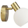 Brilliant Wandspot Cony met ronde witte glazen kap, draaibare kop, leeslicht naast bed