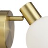 Brilliant Wandspot Cony met ronde witte glazen kap, draaibare kop, leeslicht naast bed