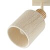 Brilliant Boho-plafondspot Arlo met 3 draaibare koppen en beige stoffen kappen