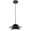 Brilliant moderne Hanglamp Appia met twee zwarte, overlappende conische kappen