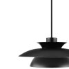 Brilliant moderne Hanglamp Appia met twee zwarte, overlappende conische kappen