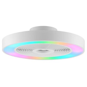 Brilliant witte LED-plafondlamp Catania, ventilator, instelbare lichtkleur 2700-6500 Kelvin
