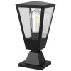 Brilliant Sokkellamp Westcliff met conische lantaarnvorm en helder glas, antraciet