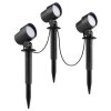 Brilliant LED-tuinprikspot Kamara, 3 grondpennen met kabel, 3000 Kelvin warmwit, IP44