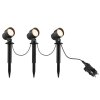 Brilliant LED-tuinprikspot Kamara, 3 grondpennen met kabel, 3000 Kelvin warmwit, IP44
