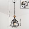 Haervej Hanger Hout licht, Zwart, 1-licht