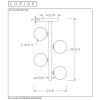 Lucide TYCHO Plafondlamp Goud, 4-lichts