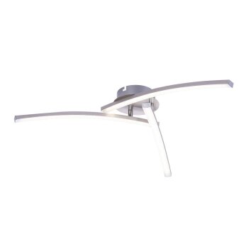 Globo LONG Plafondlamp LED Nikkel mat, 1-licht