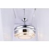 Globo CABRERA Ventilator LED Nikkel mat, 1-licht, Afstandsbediening