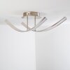 Aranu Plafondlamp LED roestvrij staal, Nikkel mat, 2-lichts