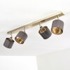 Tibro Plafondlamp Messing, Nikkel mat, 4-lichts