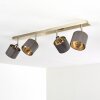 Tibro Plafondlamp Messing, Nikkel mat, 4-lichts