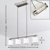 Alsen Hanglamp Nikkel mat, 4-lichts